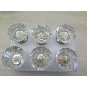 Jaipur Market Clear Glass Drawer Knobs, Set Of 6